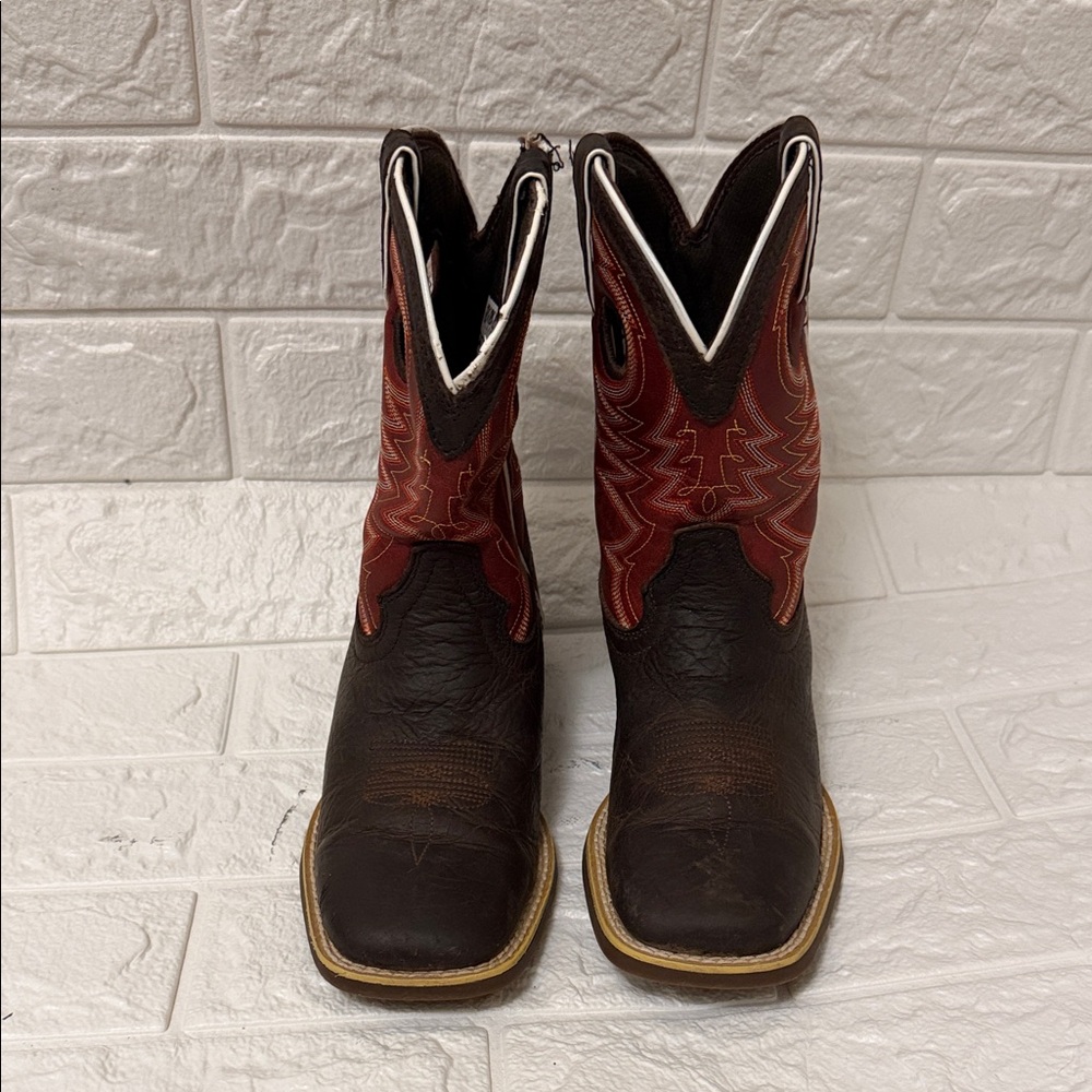 Durango Brown and Red Western Cowboy leather Boots